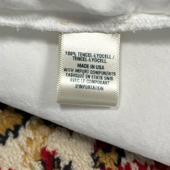 cloth & stone Long Sleeve Button Front Collared Shirt with Silver Beads White S - Picture 6 of 7